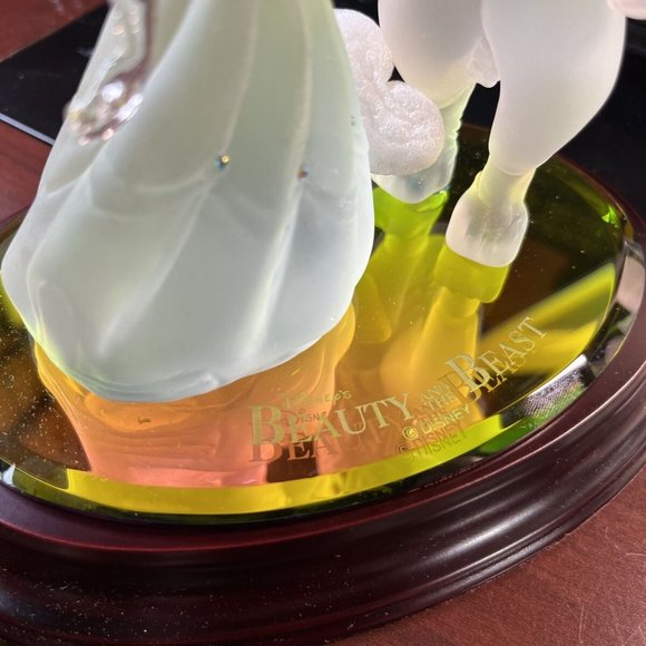 1998 Disney Parks Beauty the Beast Glass Figurine Arribas Crystal $225 Cost RARE - Picture 7 of 7